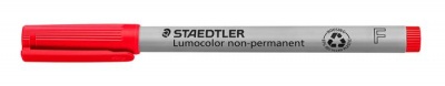 Alkoholmentes marker, OHP, 0,6 mm, STAEDTLER "Lumocolor® 316 F", piros